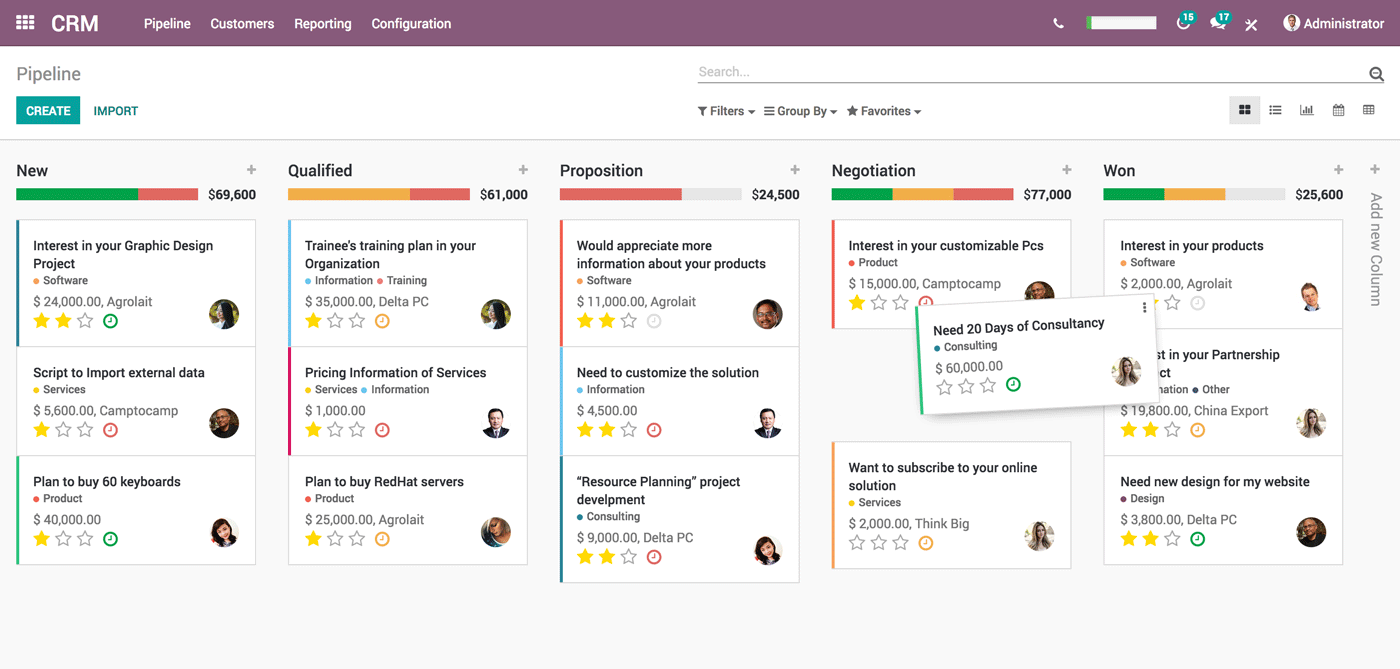 Odoo • Una imagen con una leyenda